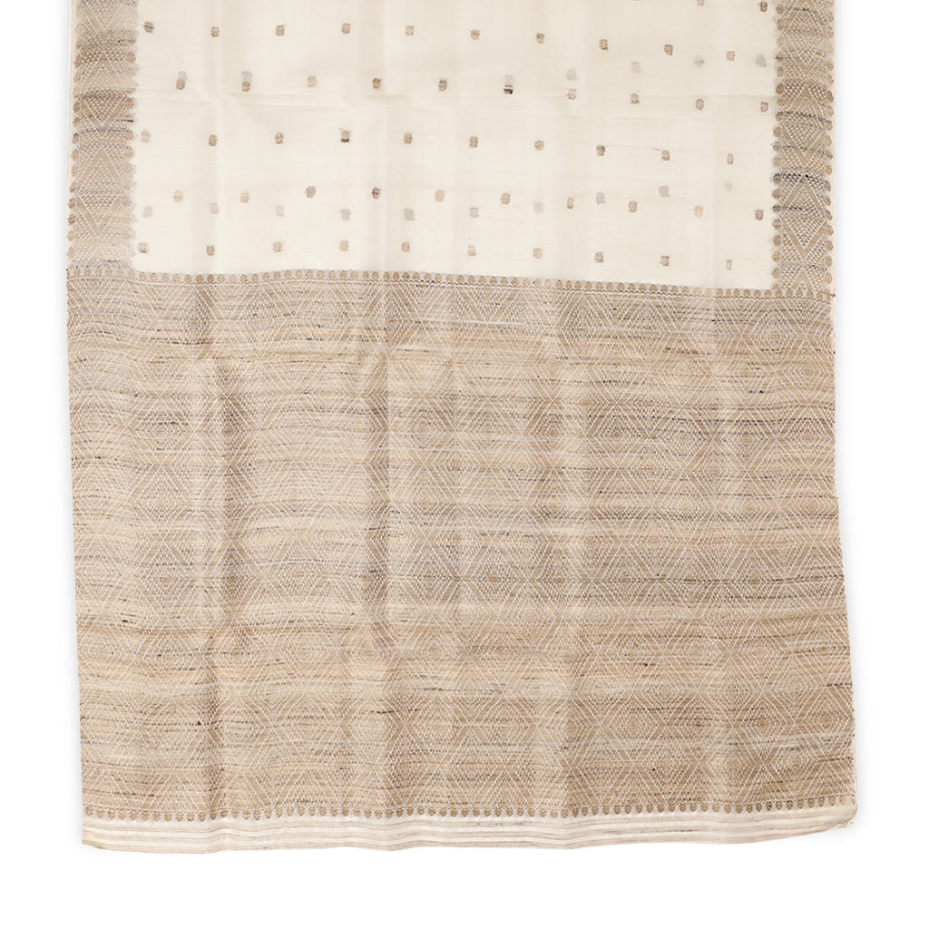 Ivory kesapaat silk saree