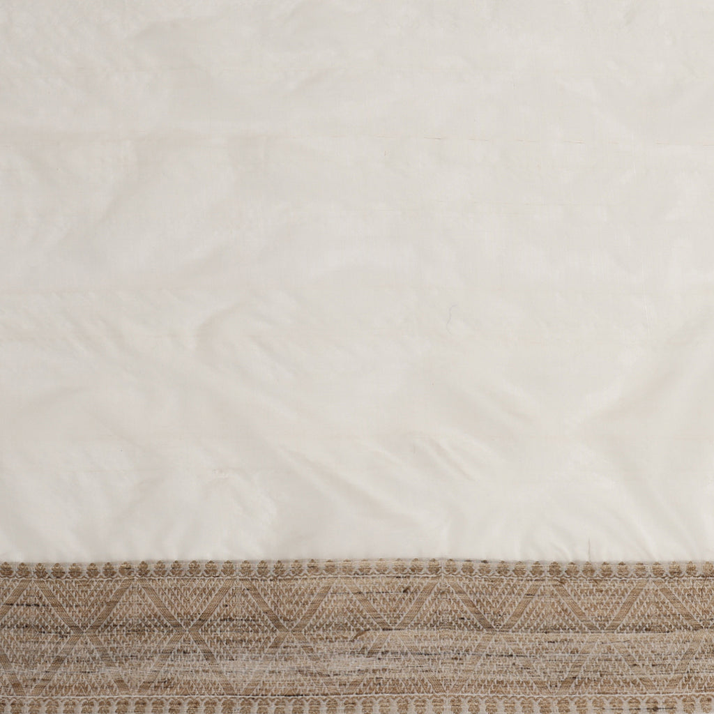 Ivory kesapaat silk saree