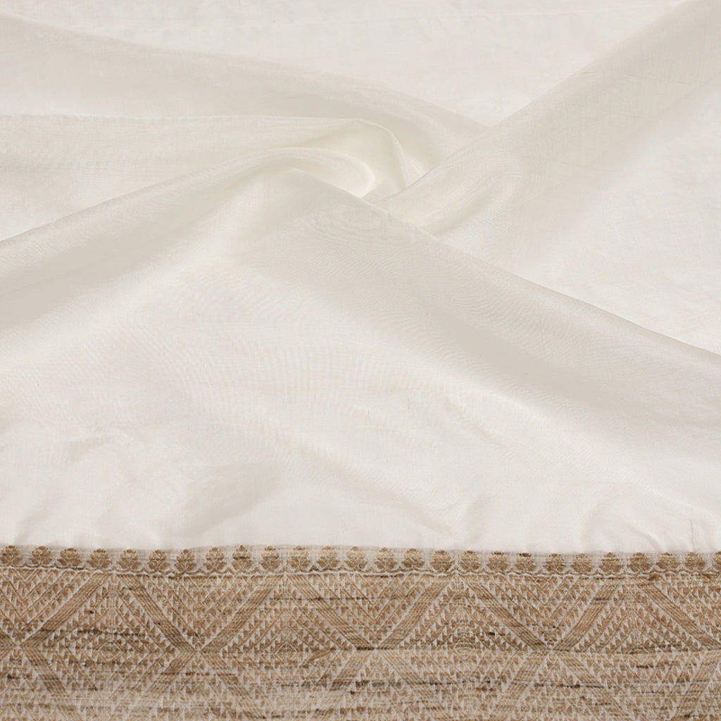 Ivory kesapaat silk saree