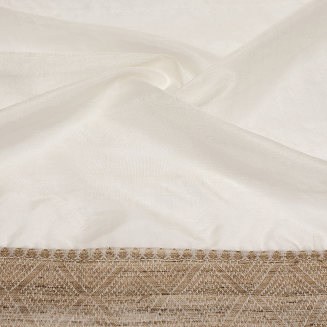Ivory kesapaat silk saree