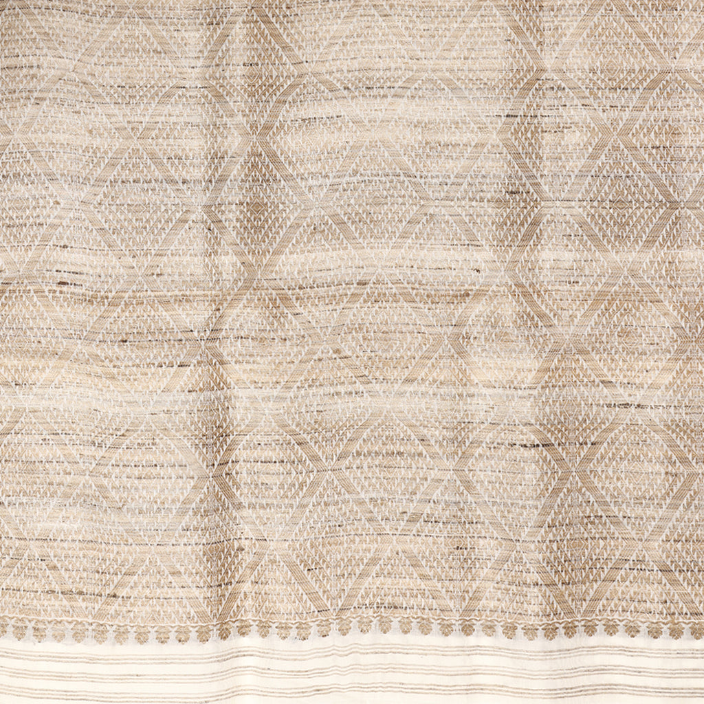 Ivory kesapaat silk saree