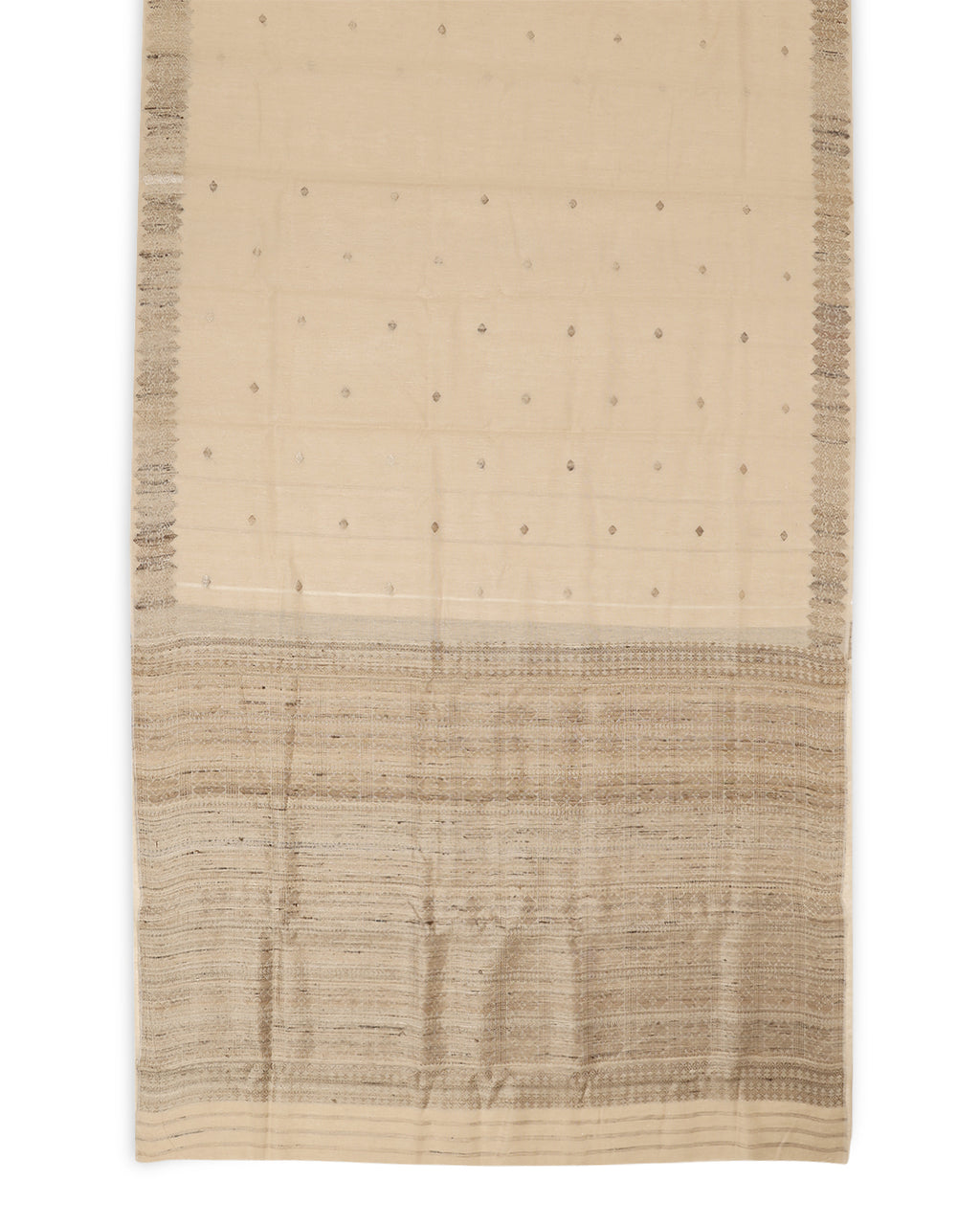 Mandakini beige Raw mulberry Eri silk saree