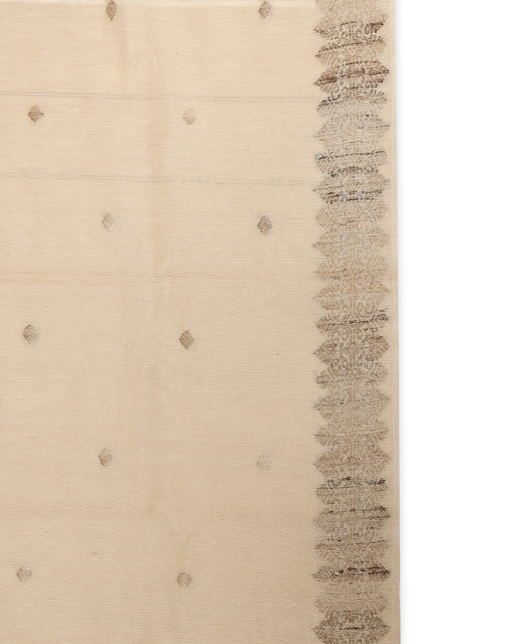 Mandakini beige Raw mulberry Eri silk saree