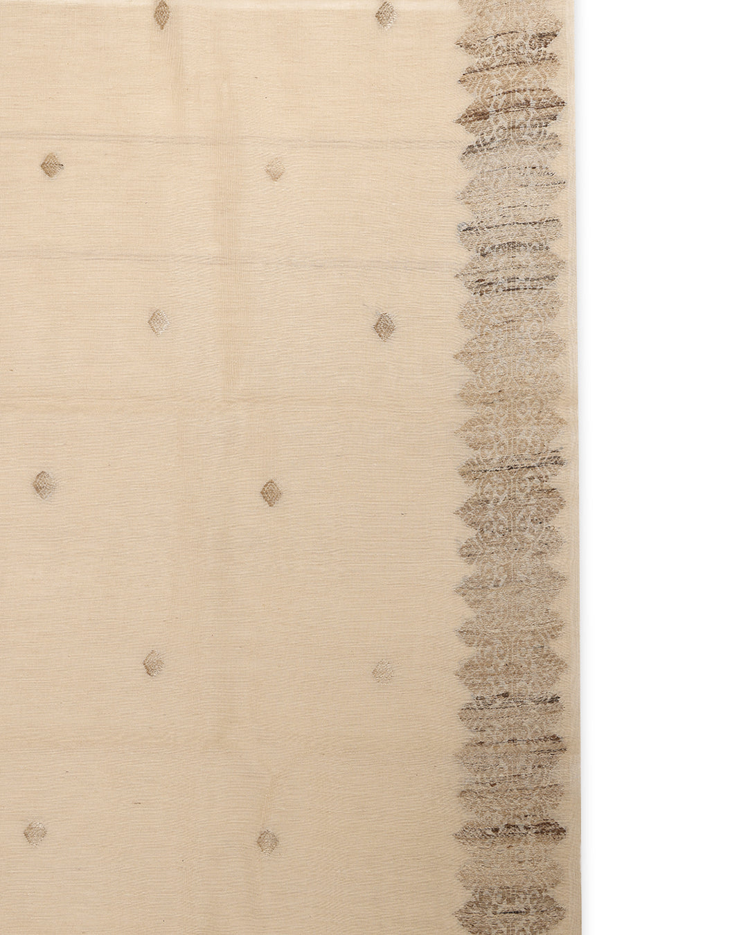 Mandakini beige Raw mulberry Eri silk saree