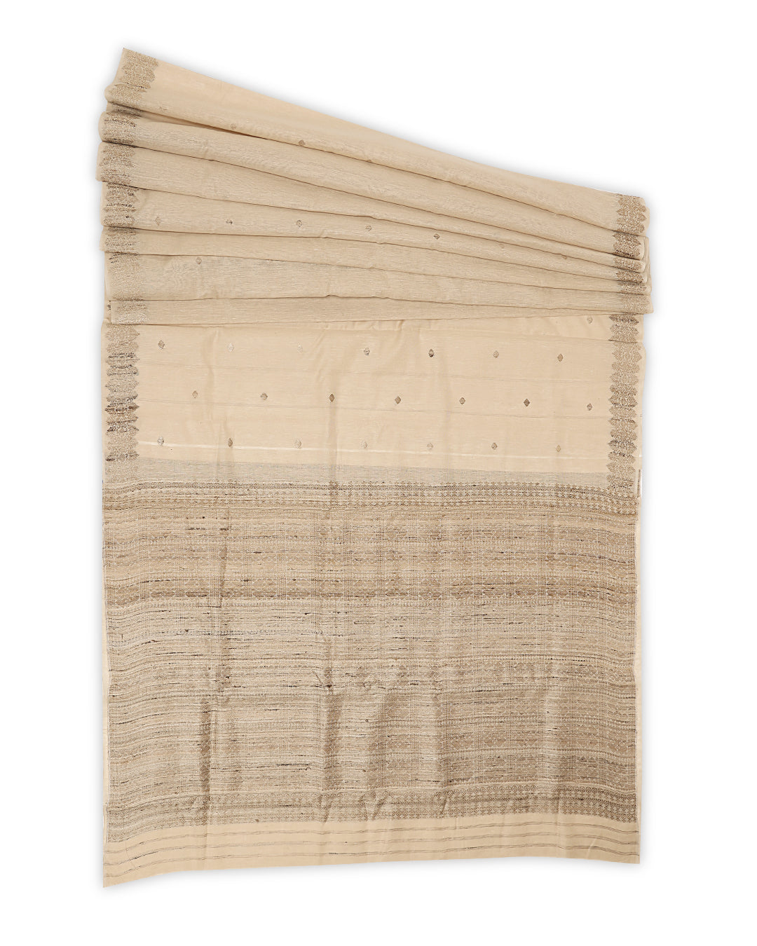Mandakini beige Raw mulberry Eri silk saree
