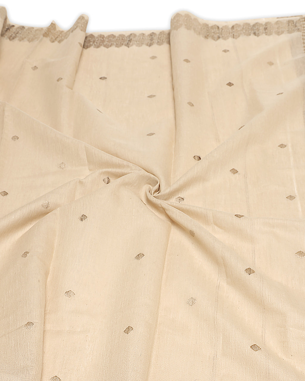Mandakini beige Raw mulberry Eri silk saree