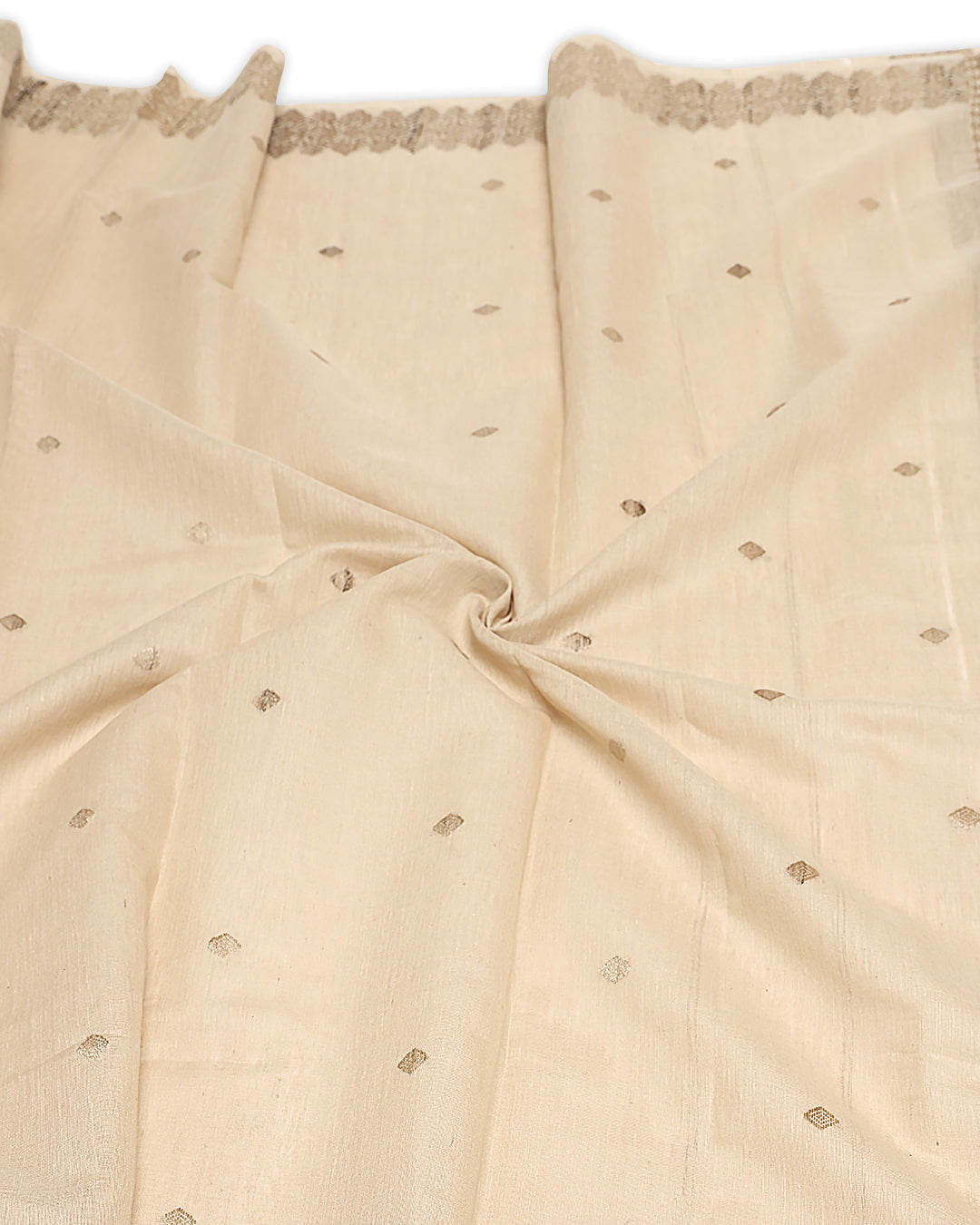 Mandakini beige Raw mulberry Eri silk saree