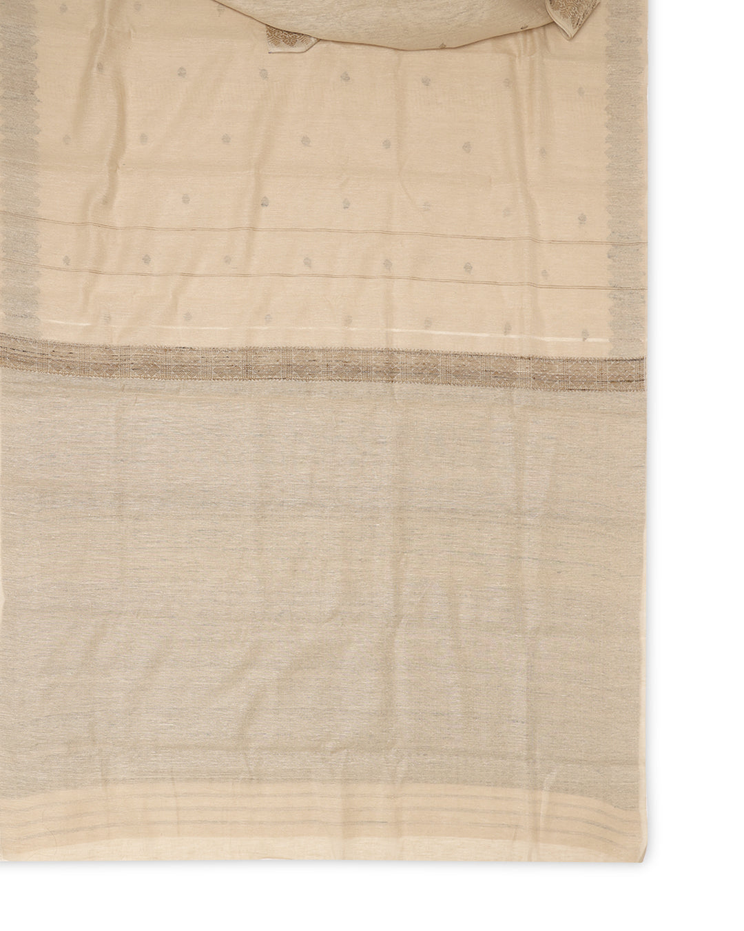 Mandakini beige Raw mulberry Eri silk saree