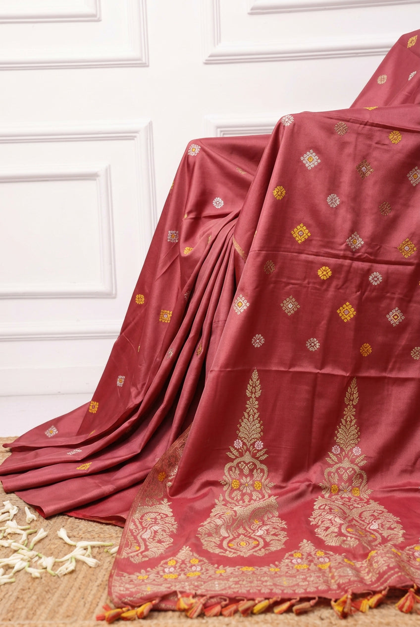 Yamuna Manjistha Eri silk saree
