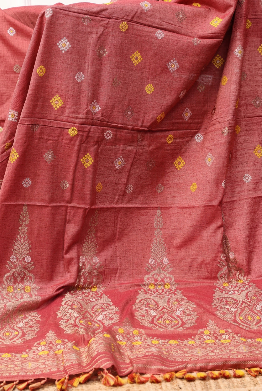 Yamuna Manjistha Eri silk saree
