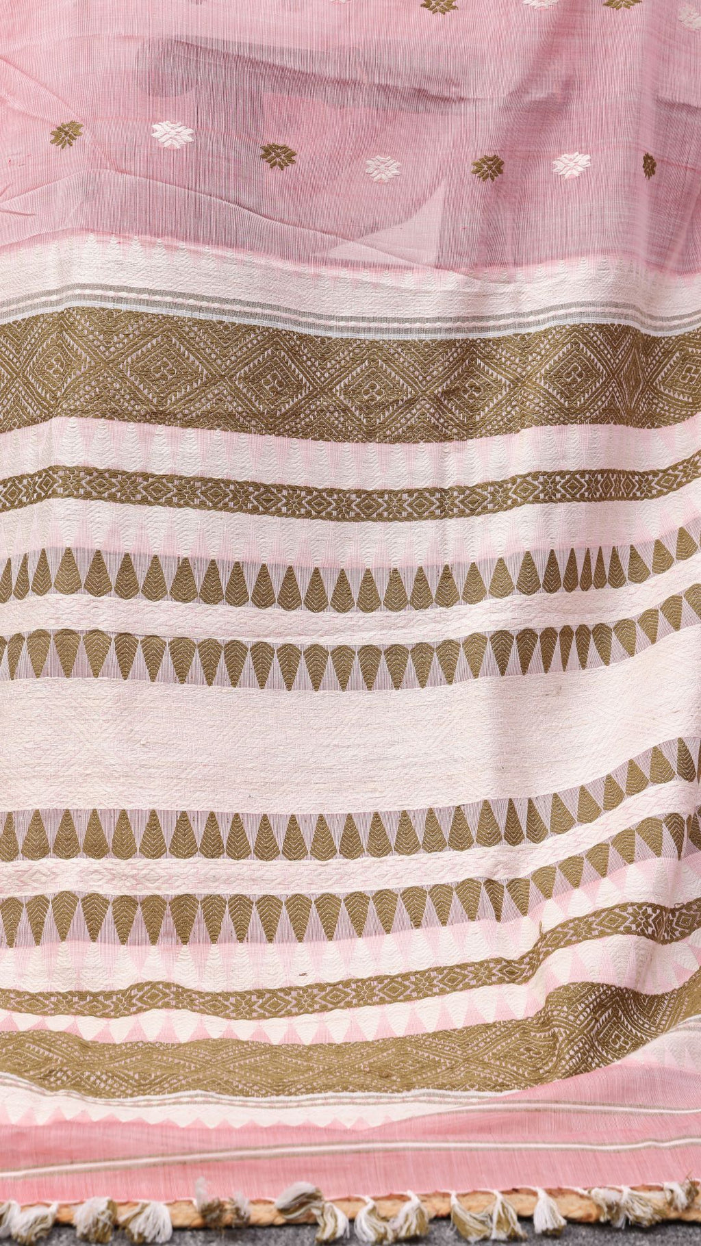 Pink cotton silk saree