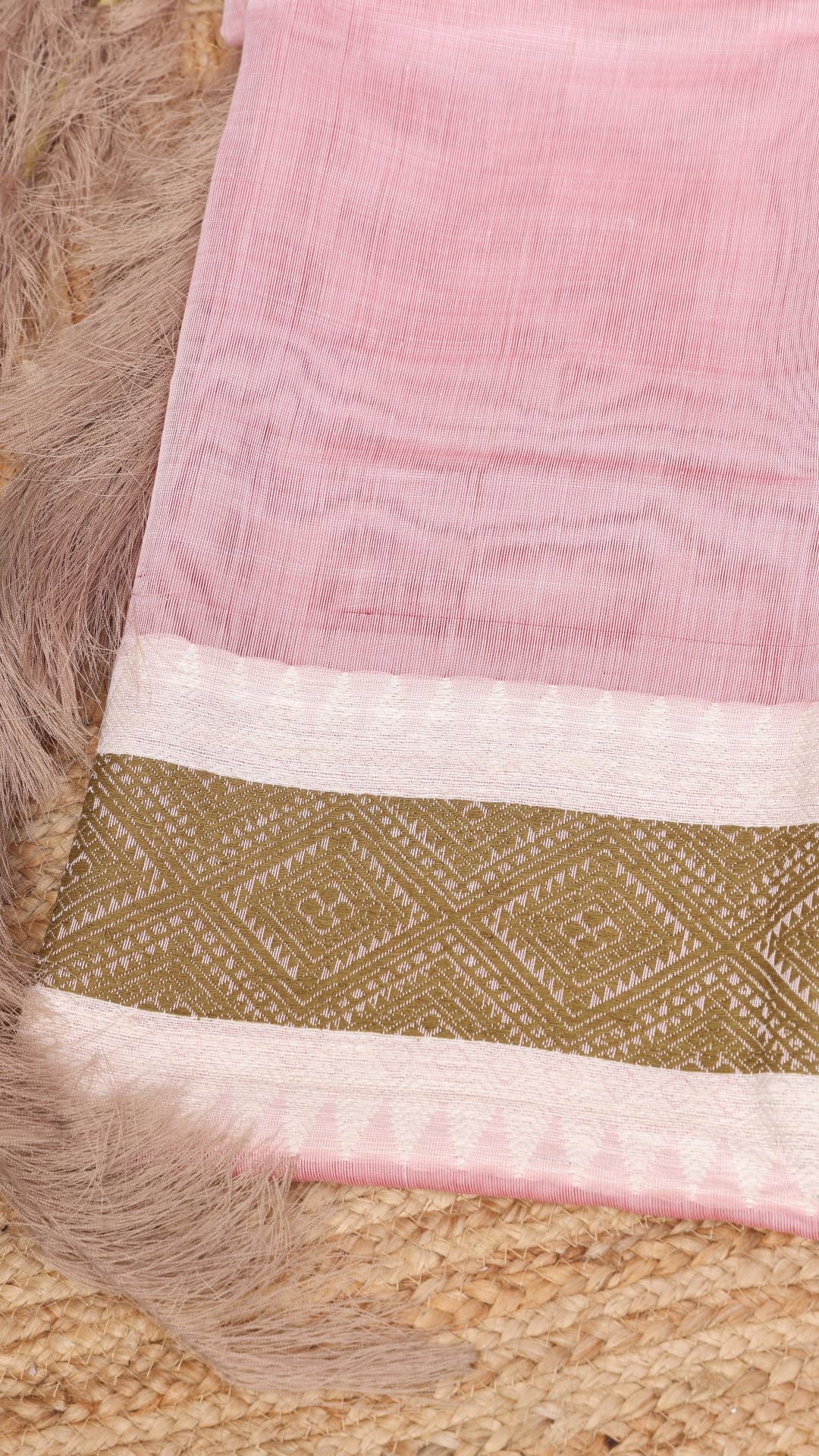 Pink cotton silk saree