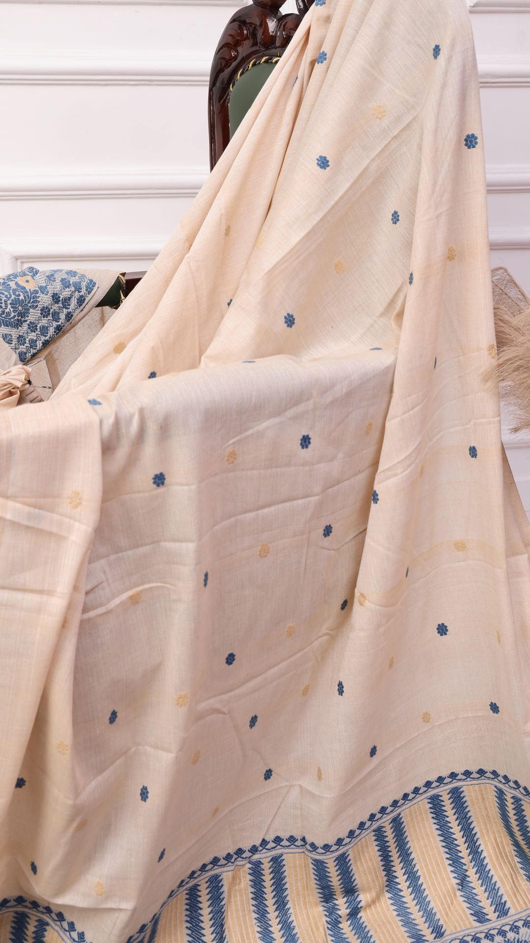 Beige Eri silk cotton saree