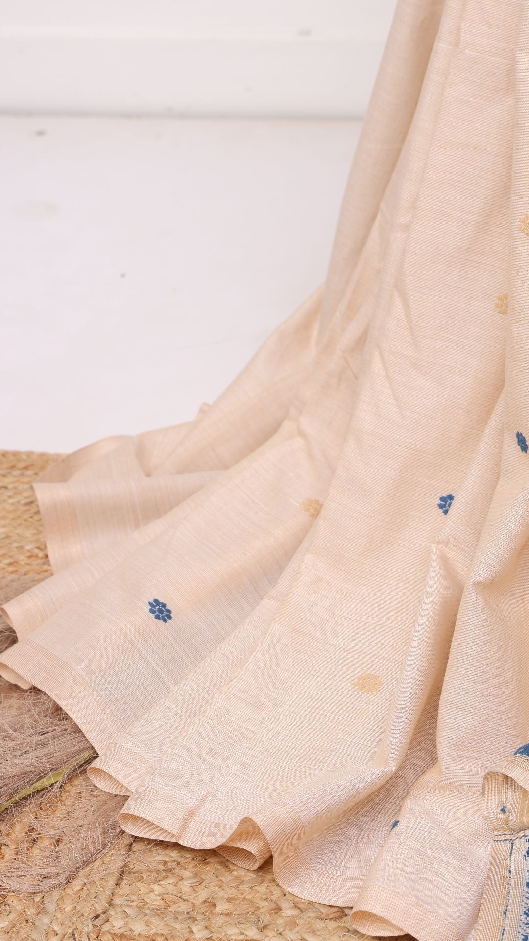 Beige Eri silk cotton saree