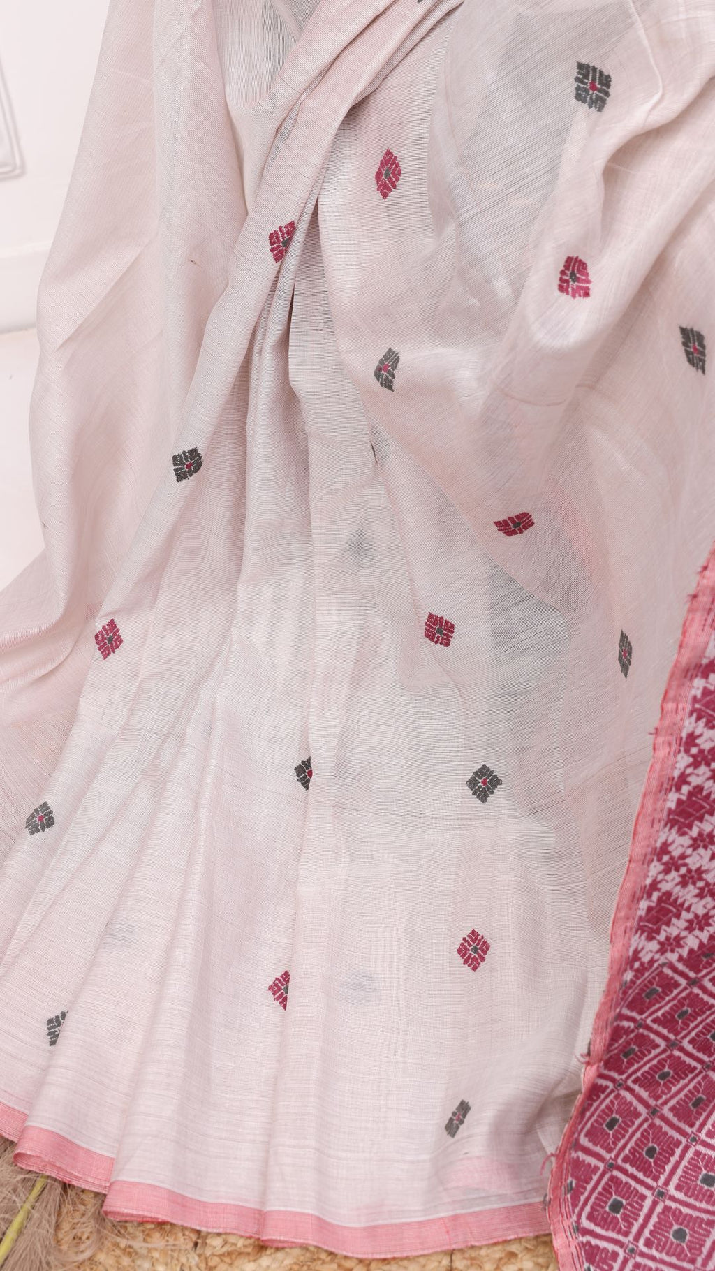 Lavender Cotton silk saree