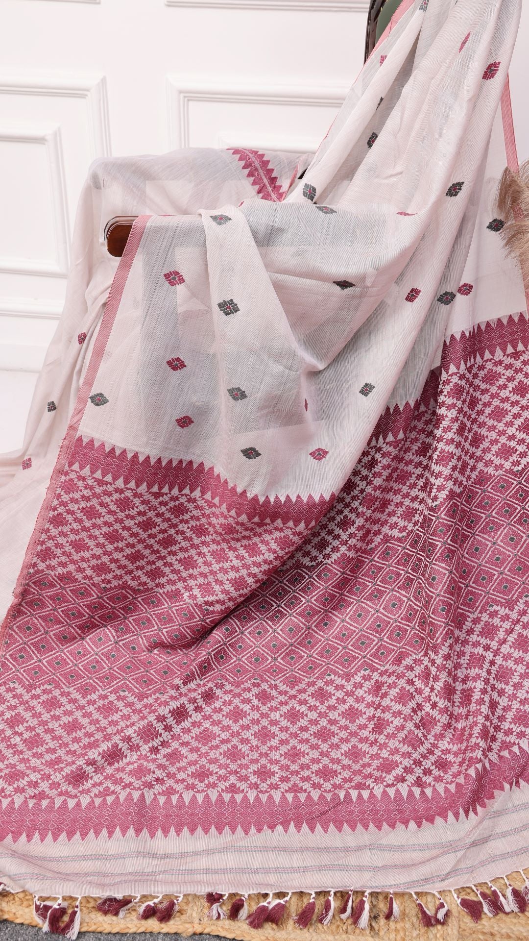 Lavender Cotton silk saree