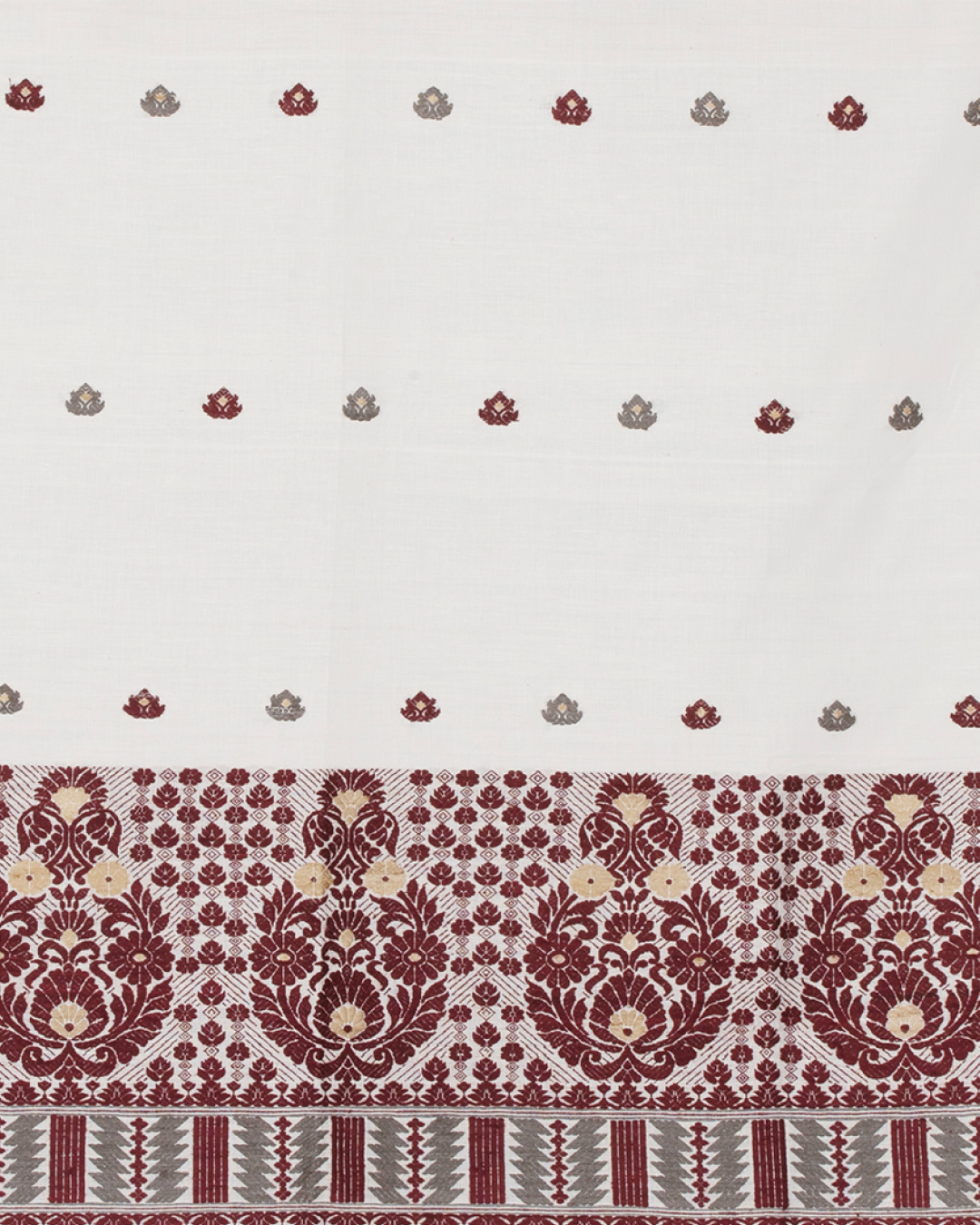 Annie Ivory cotton silk saree