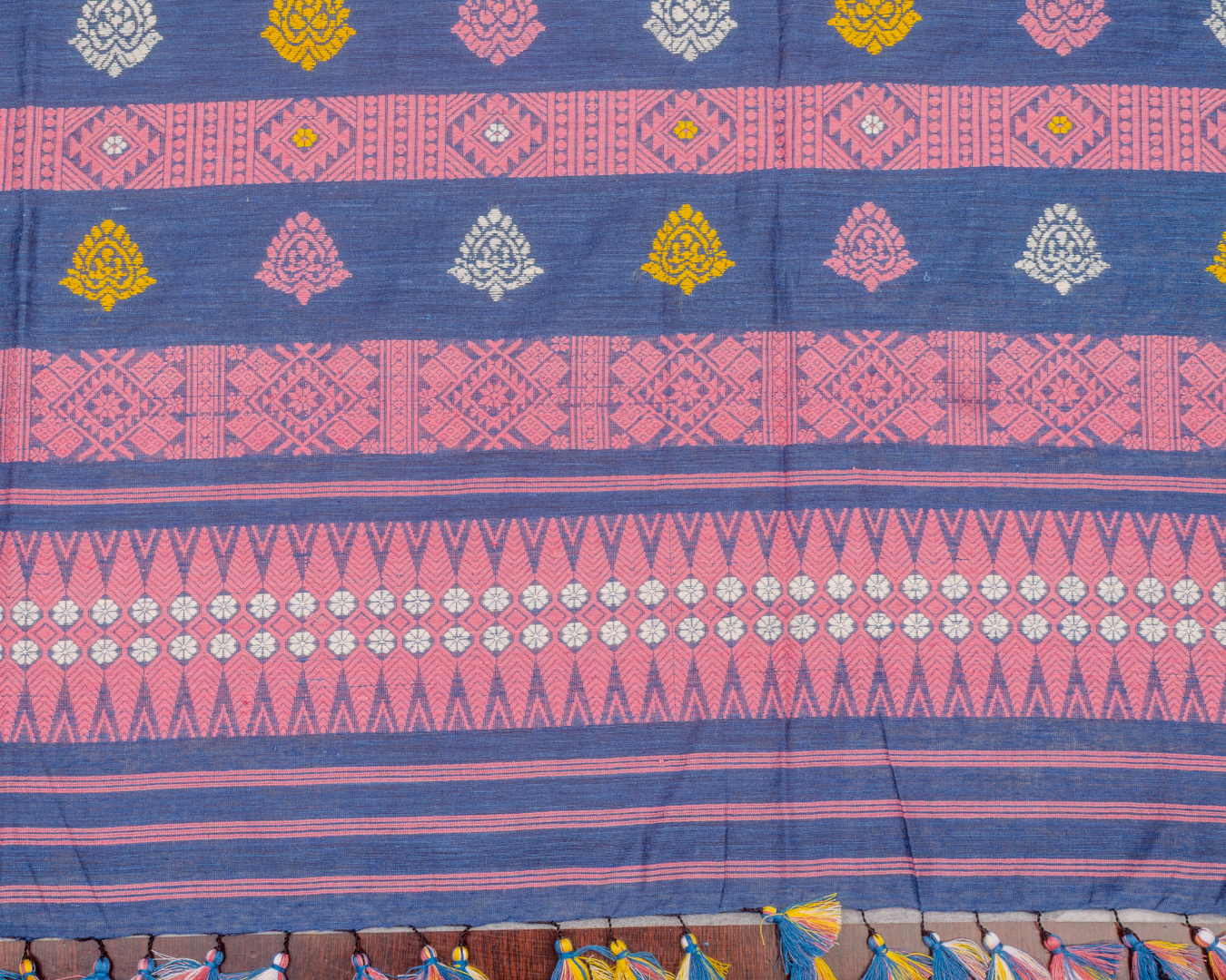 Amrita indigo pink Eri Nuni Silk saree