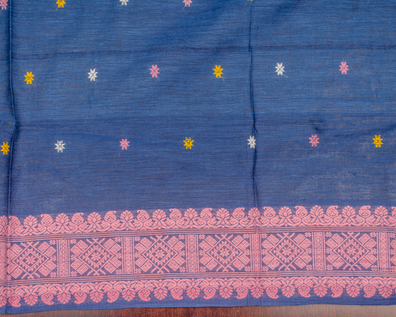 Amrita indigo pink Eri Nuni Silk saree