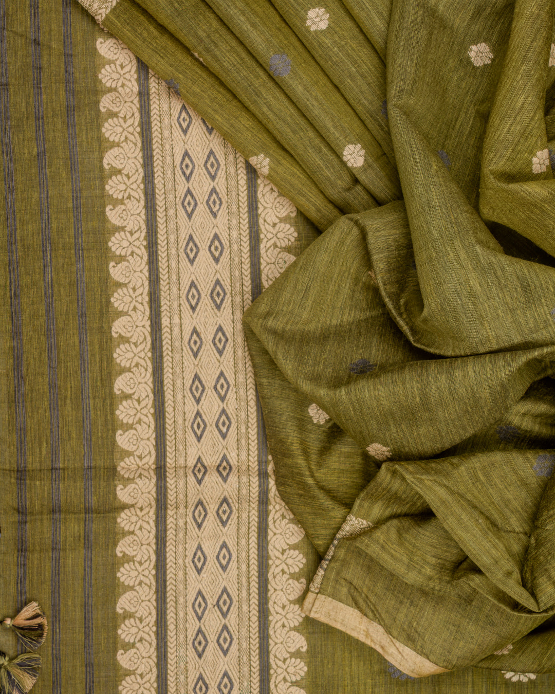 Kalpana tea dyed Eri nuni silk saree