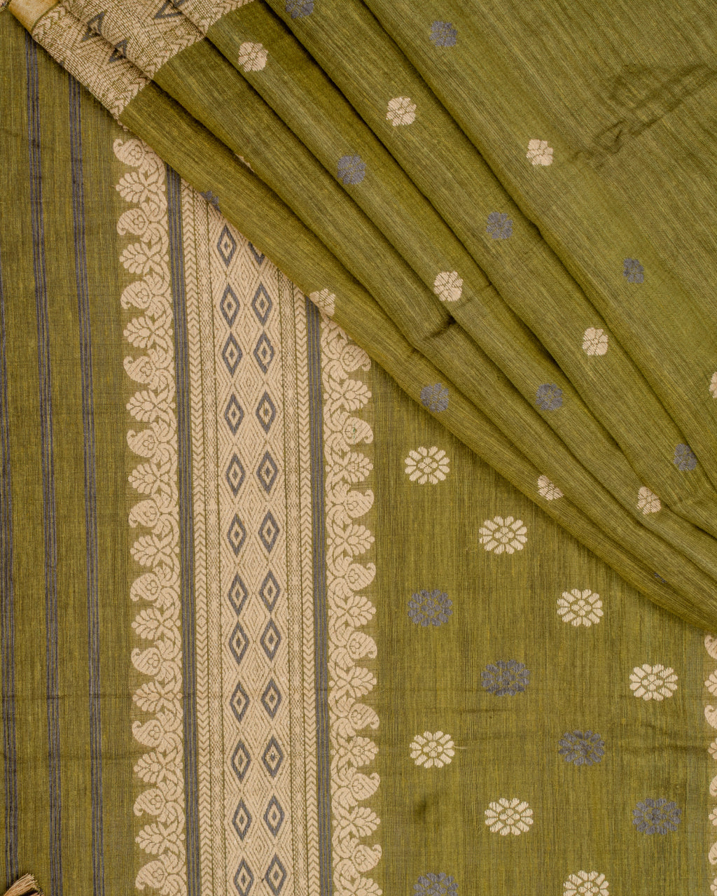 Kalpana tea dyed Eri nuni silk saree