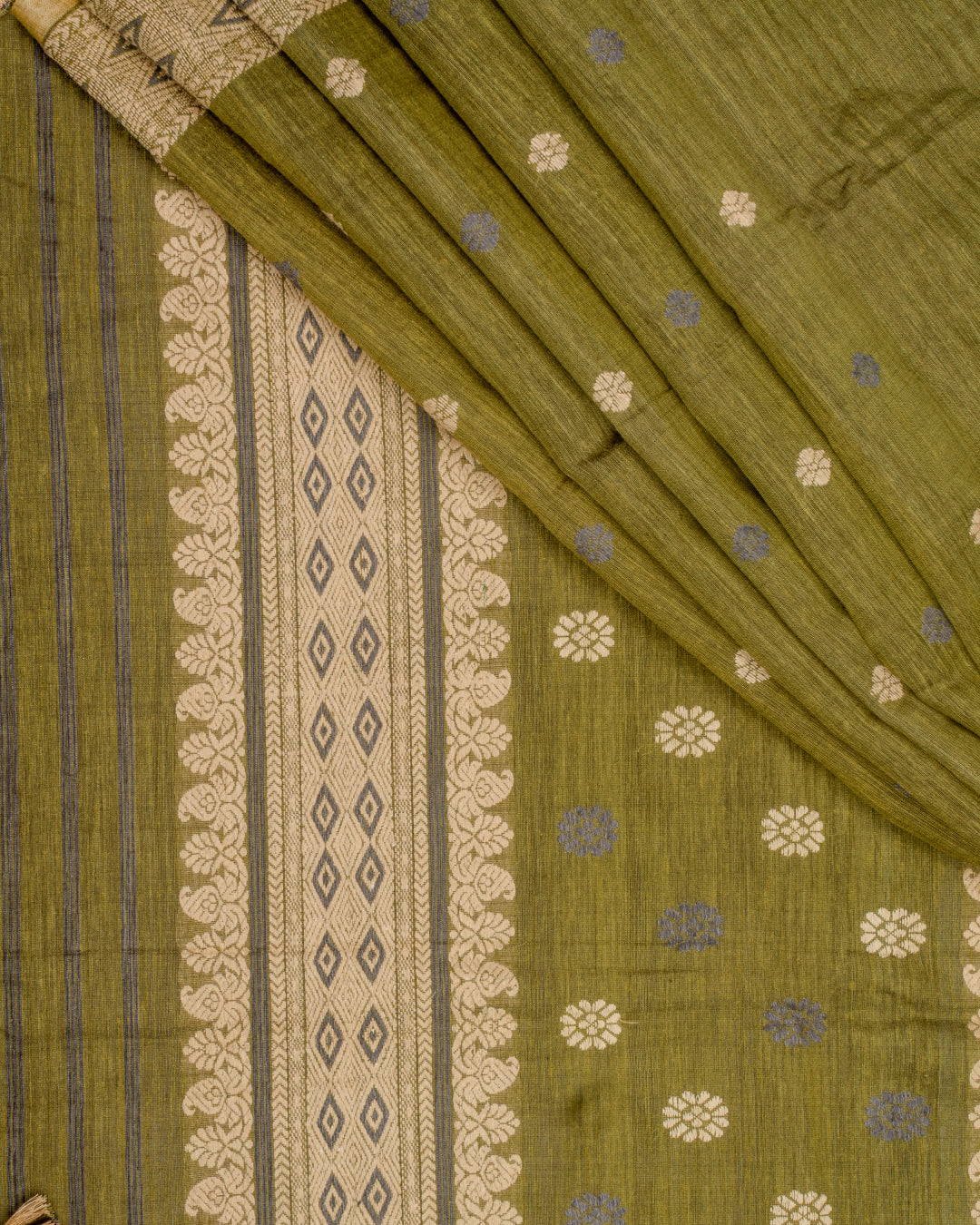 Kalpana tea dyed Eri nuni silk saree