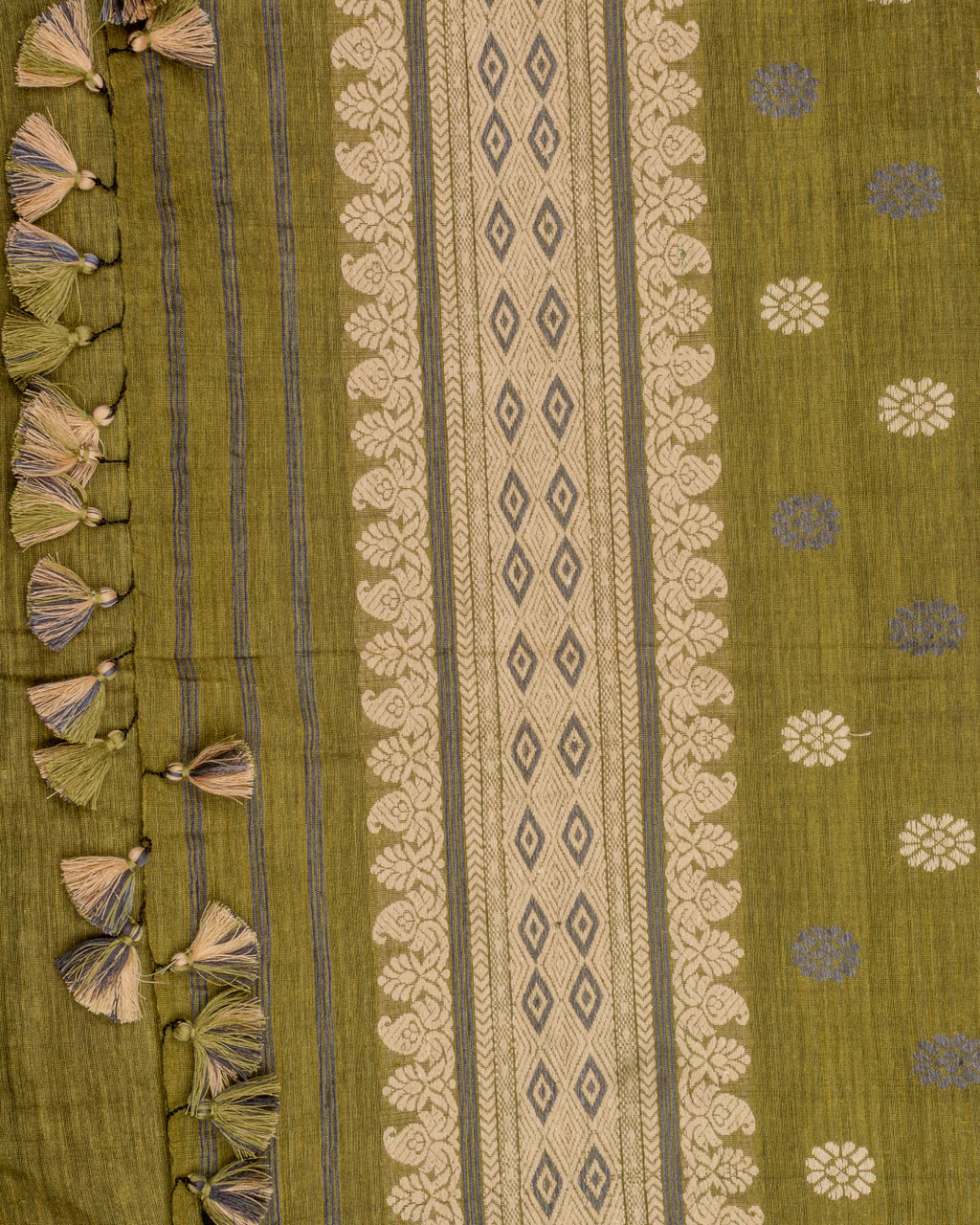 Kalpana tea dyed Eri nuni silk saree