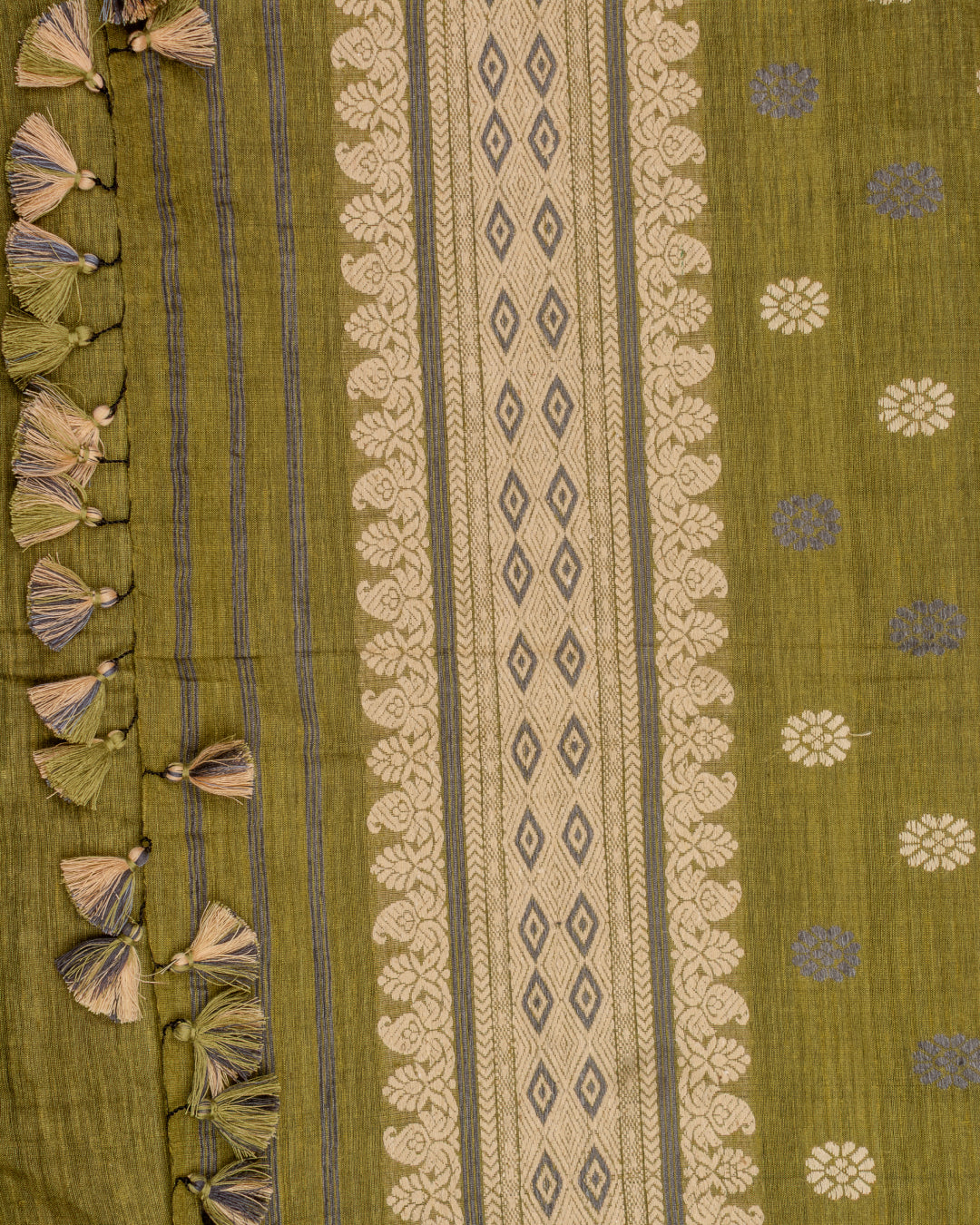 Kalpana tea dyed Eri nuni silk saree