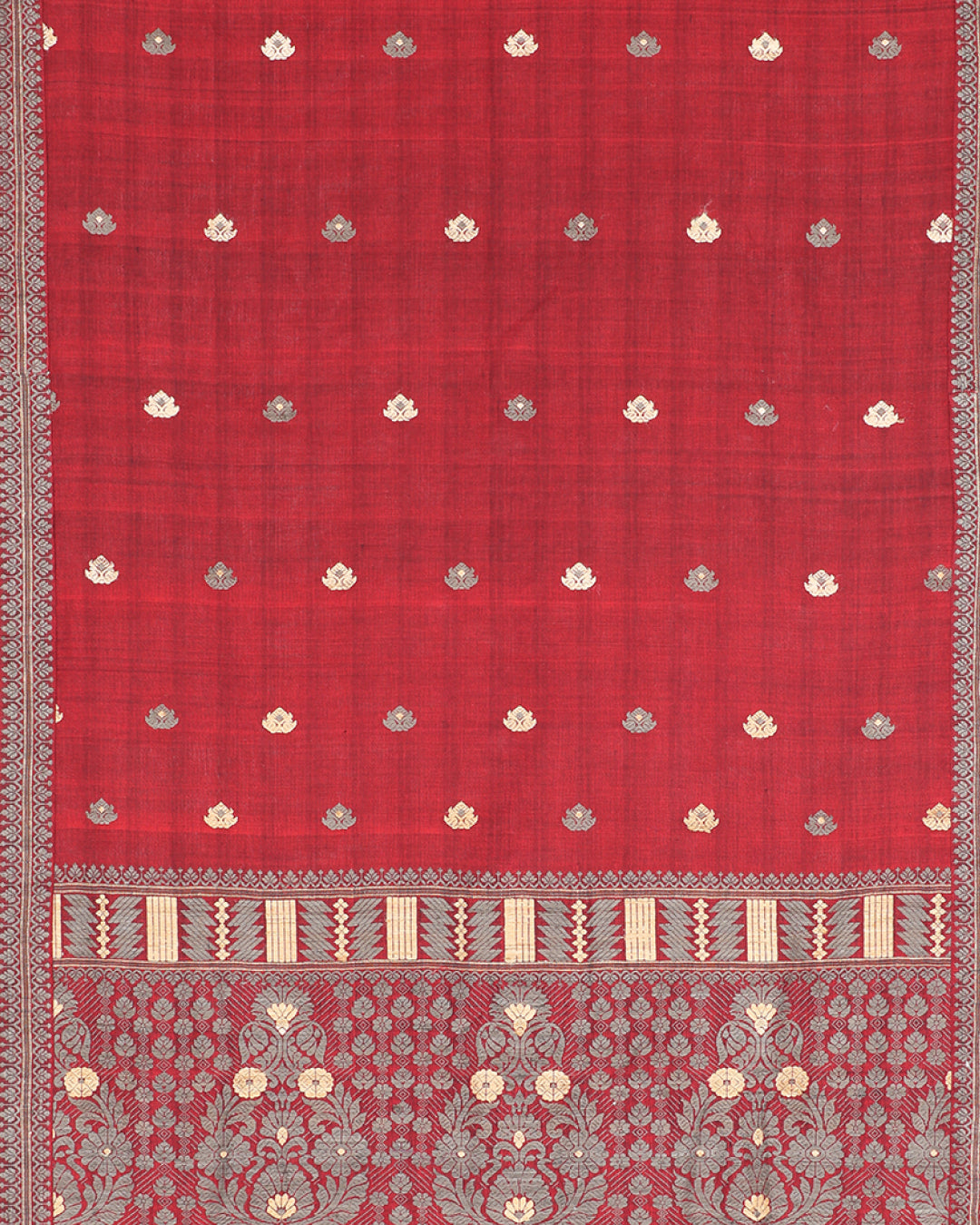 Ankita Maroon cotton silk Mekhela sador