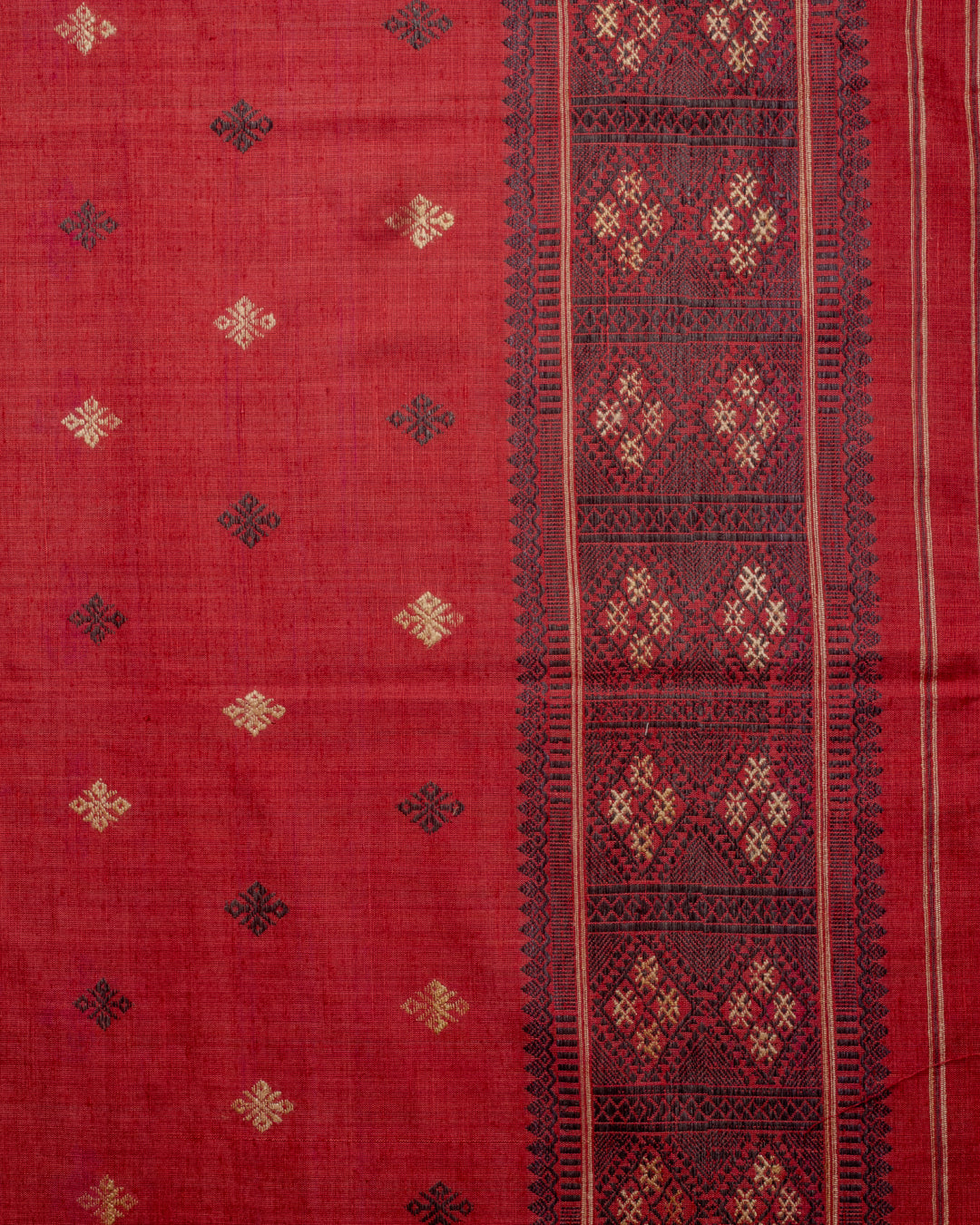 Pushpa coral Eri silk Mekhela sador