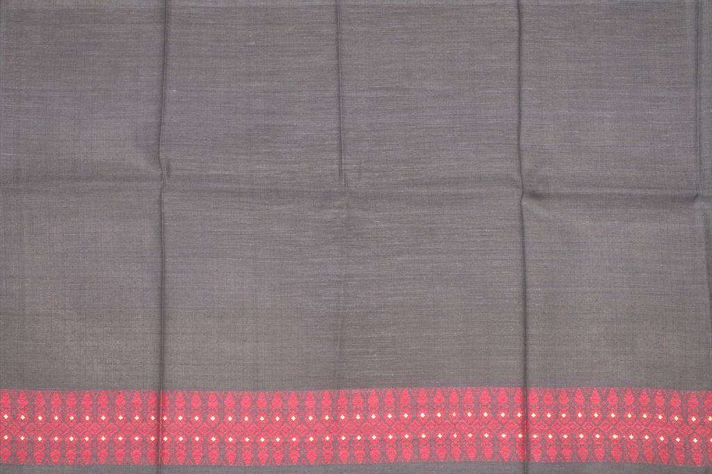 Vijaya slate grey Eri Nuni Silk saree