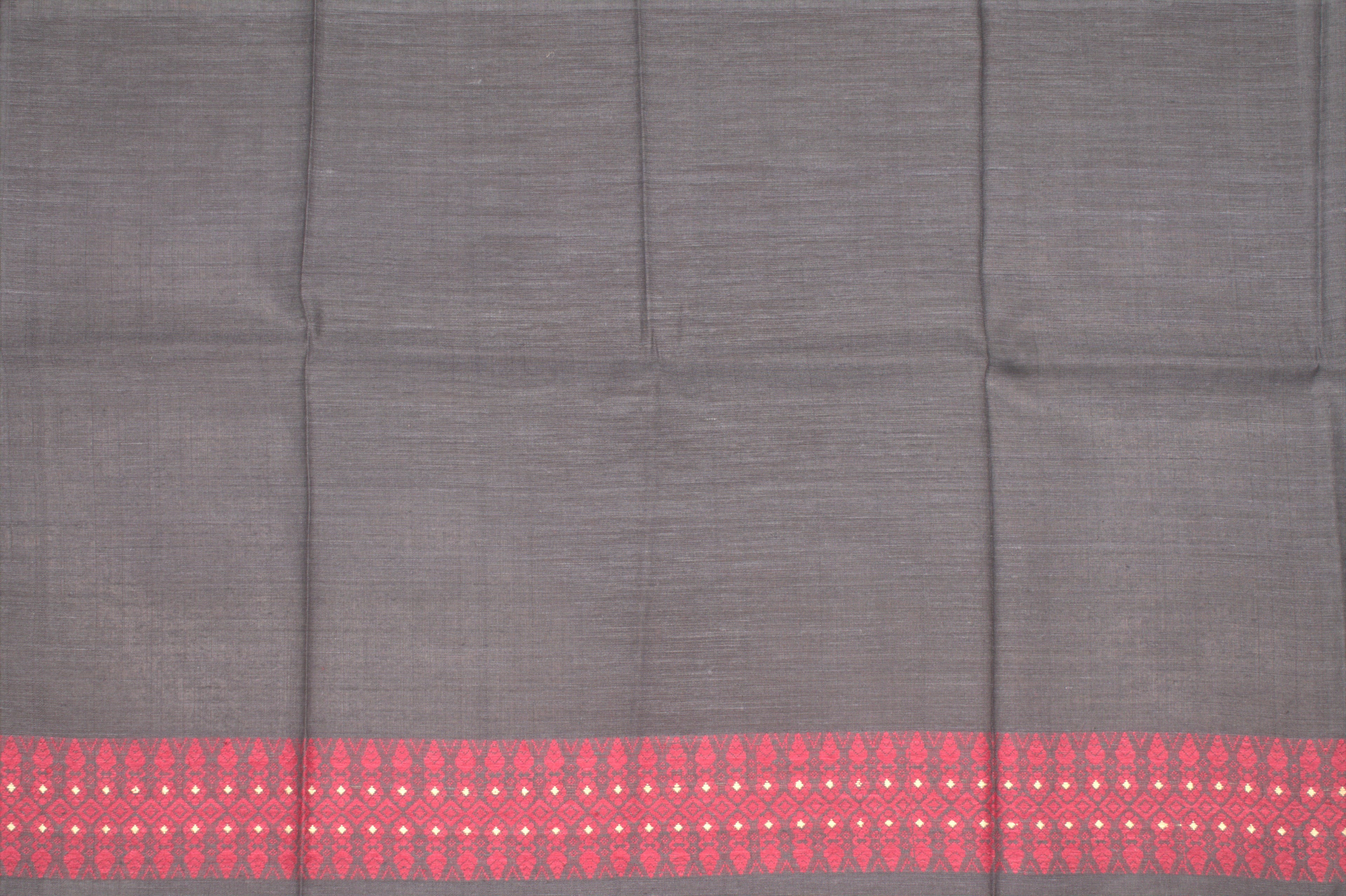 Vijaya slate grey Eri Nuni Silk saree