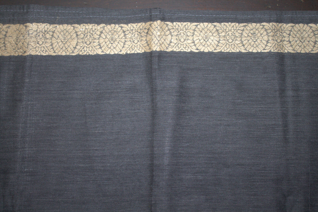 Hazrat onyx grey Eri Nuni silk saree