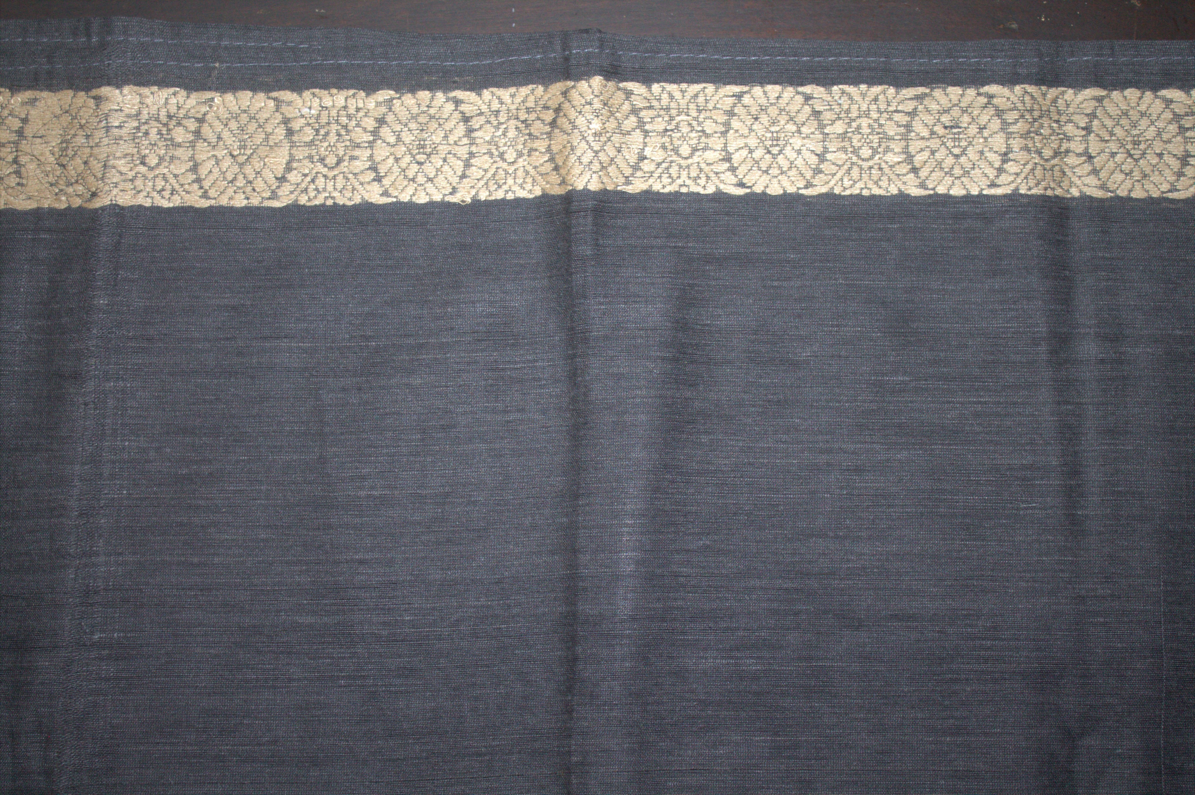 Hazrat onyx grey Eri Nuni silk saree