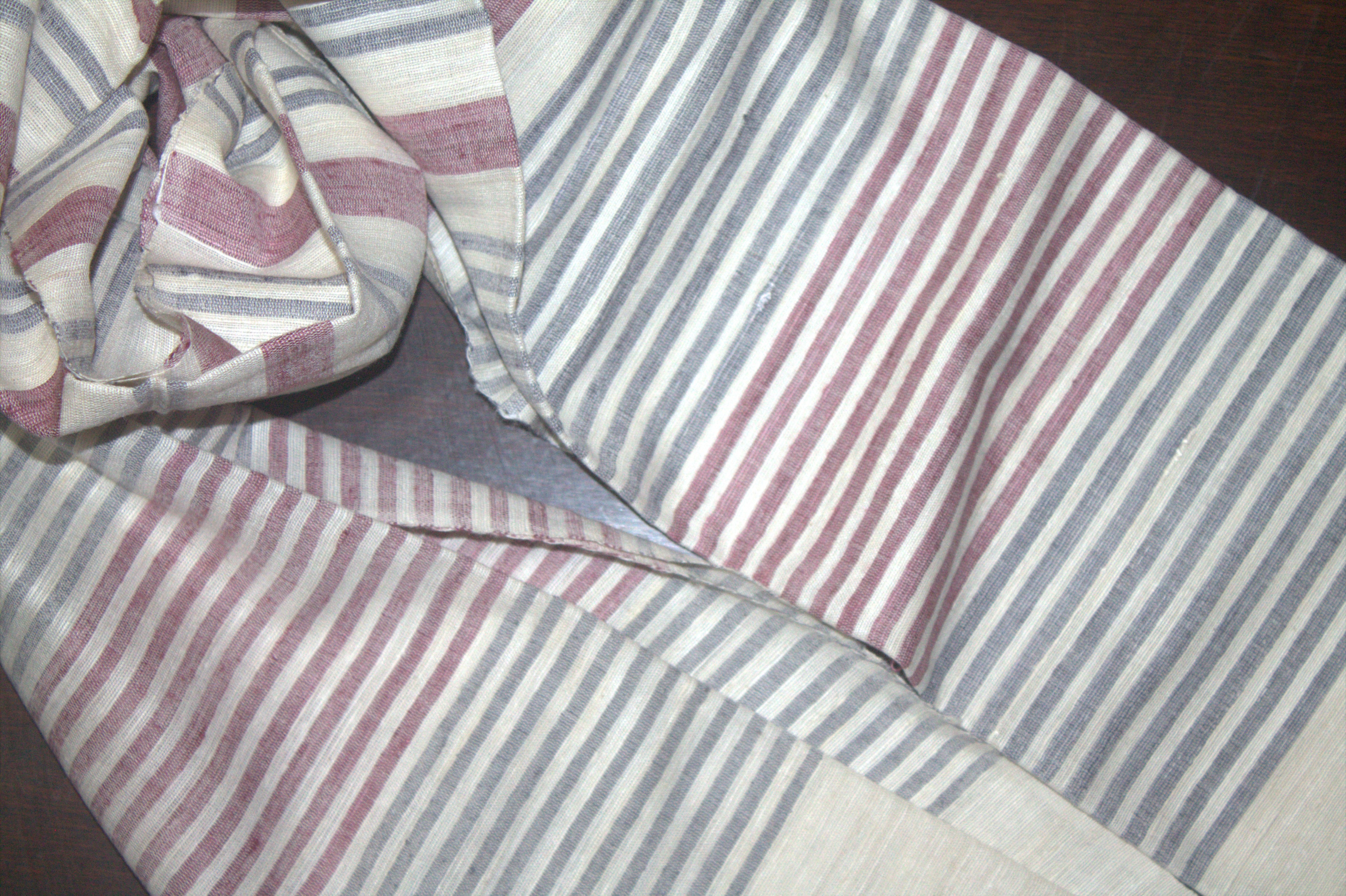 Ivory Eri stole with lac dyed eri