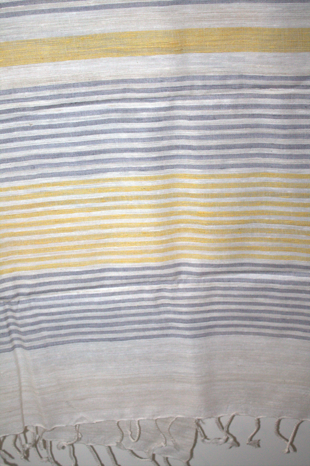 Ivory Eri stole with turmeric dyed eri