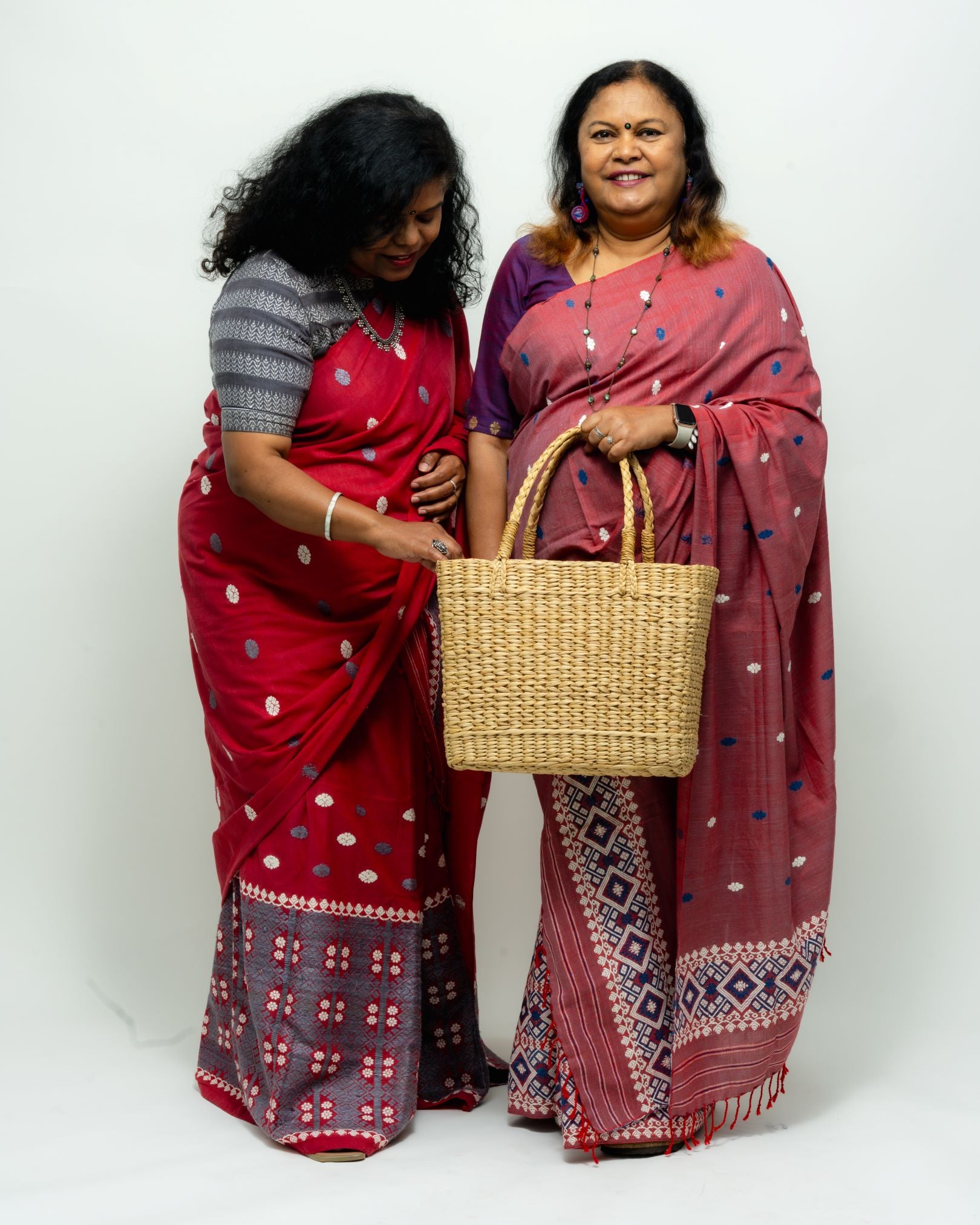 Plum eri silk by cotton mekhela sador