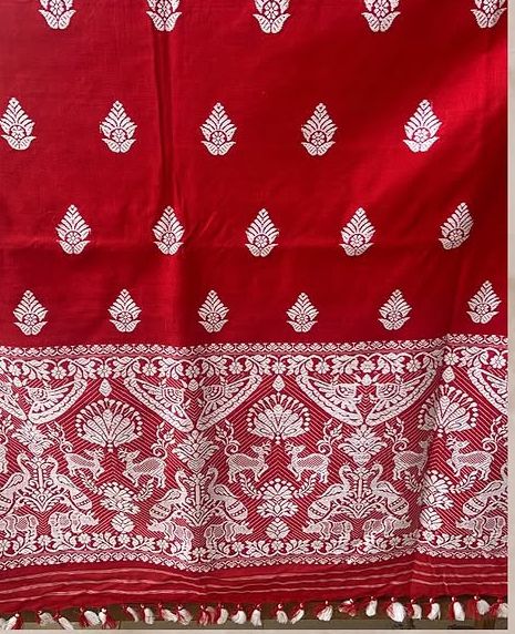 Lakshmi red Chhaya fine cotton saree