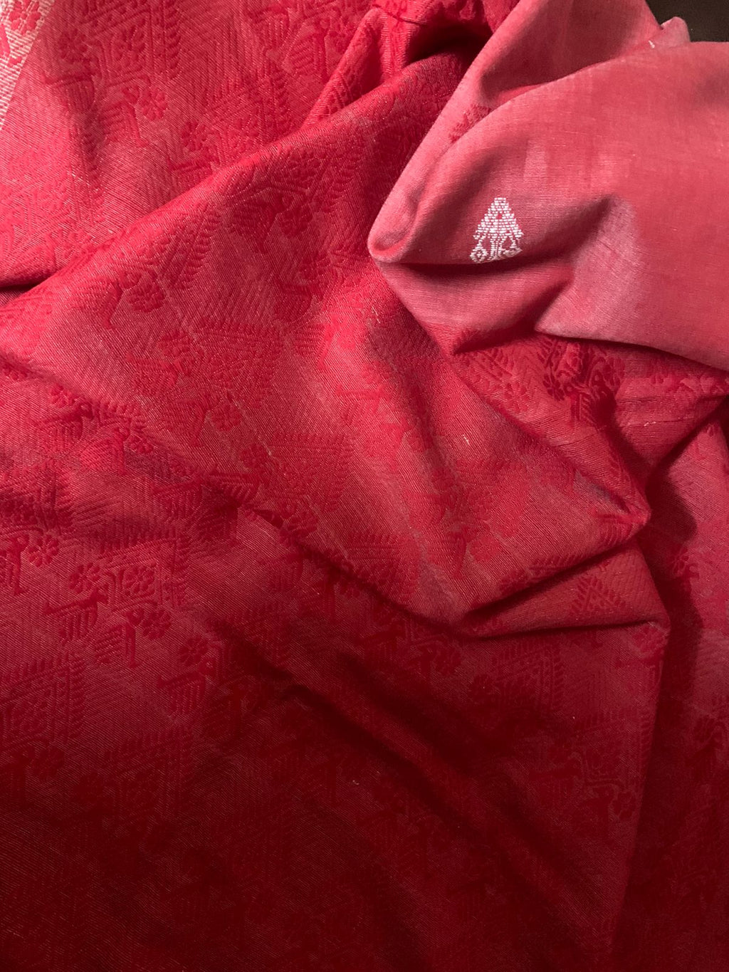 Rukhma pink cotton saree