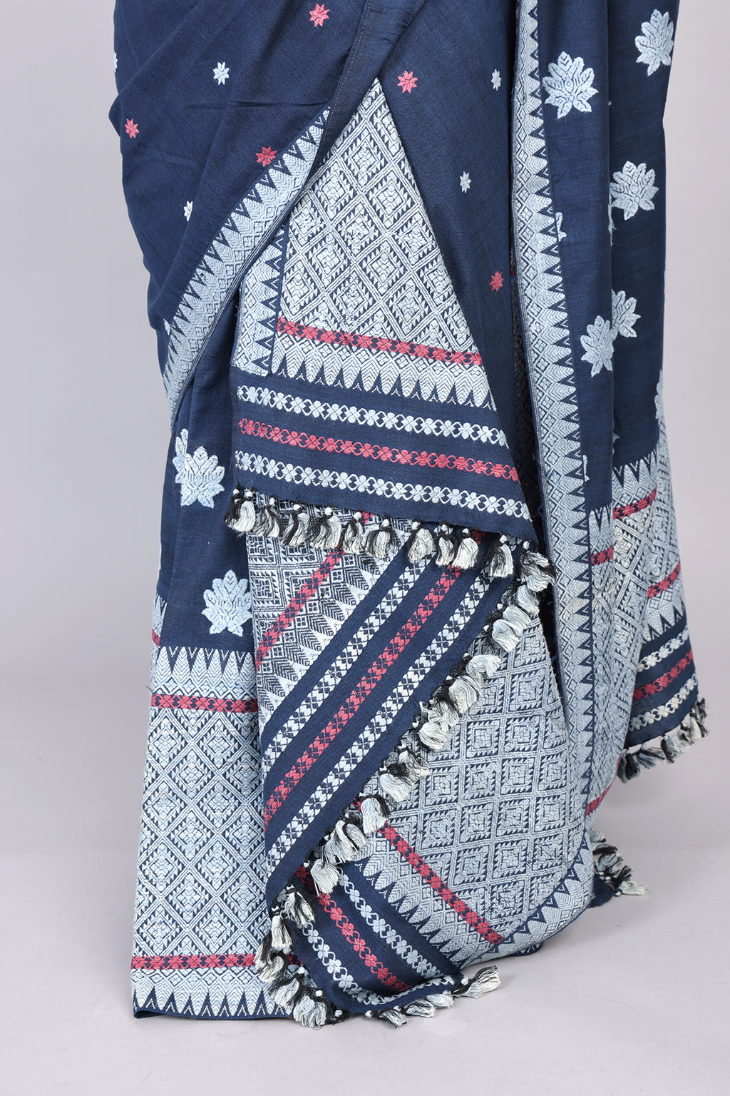 Kanaklata Indigo Eri cotton Mekhela sador